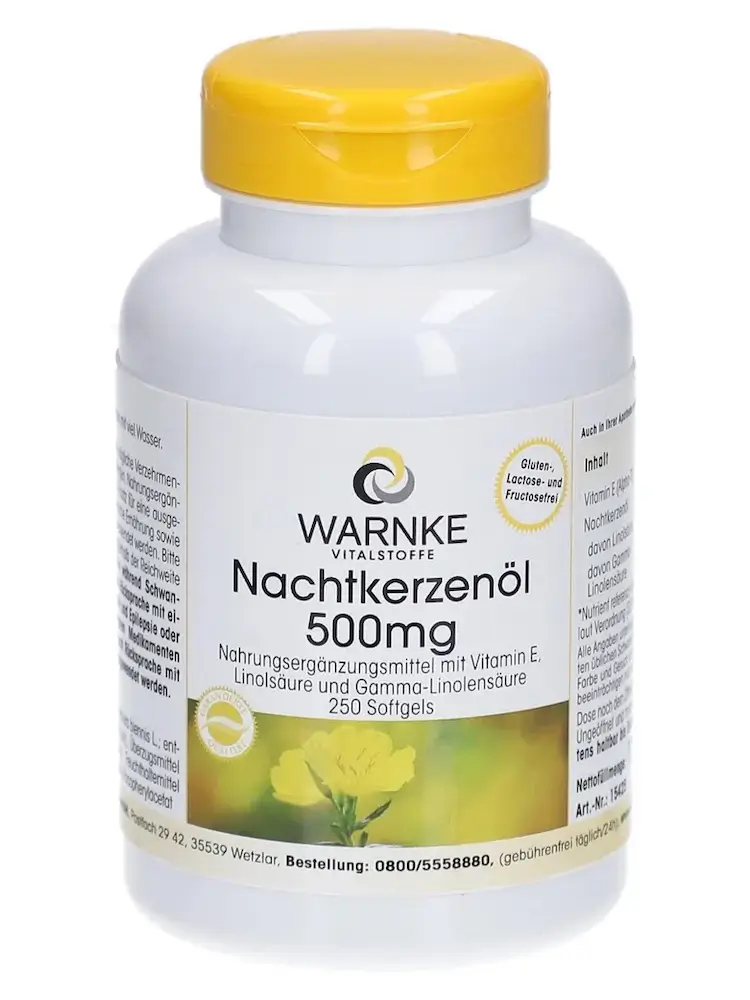  Tinh Dầu Hoa Anh Thảo Warnke Nachtkerzenol 500mg, 250 Viên - Cân Bằng Nội Tiết Tố